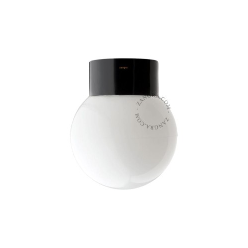 Lampa łazienkowa porcelanowa klosz 006 szkło opalowe - Zangra