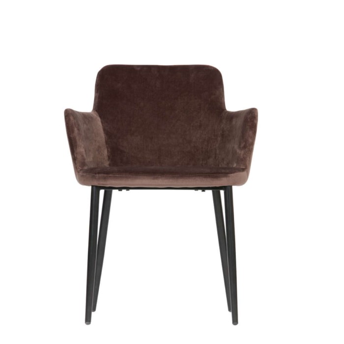 Krzesło TATUM velvet brązowe - Woood