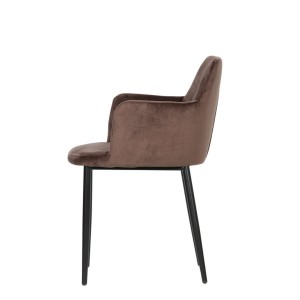 Krzesło TATUM velvet brązowe - Woood