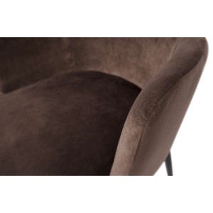 Krzesło TATUM velvet brązowe - Woood