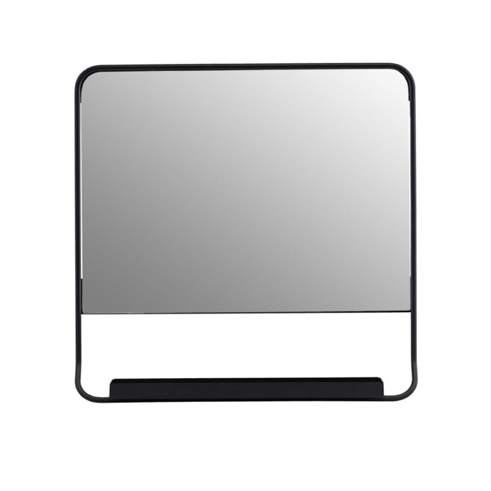Lustro z półką CHIC kwadratowe czarne - House Doctor