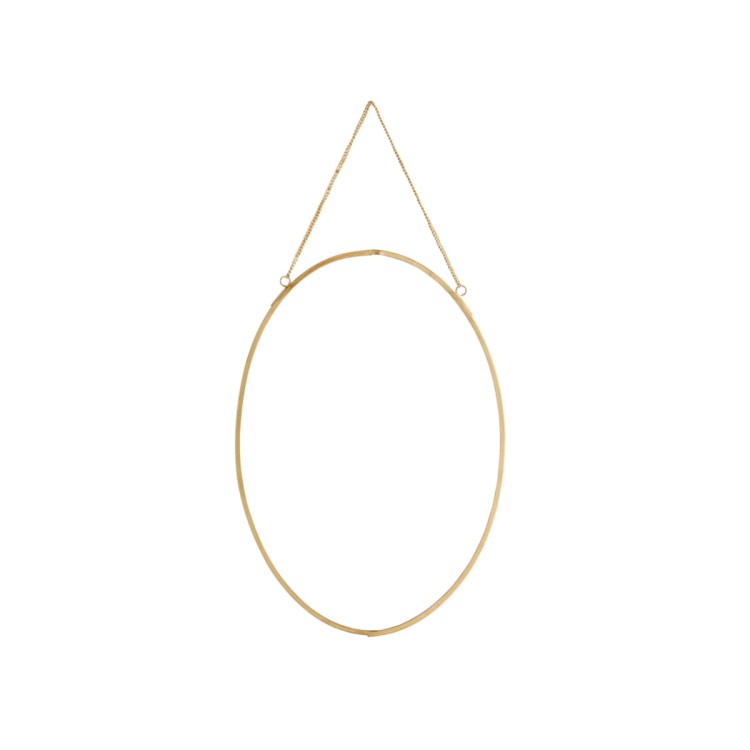 Lustro wiszące GOLD OVAL - Madam Stoltz