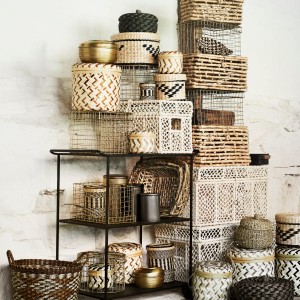 Zestaw 3 okrągłych koszy LID - Madam Stoltz