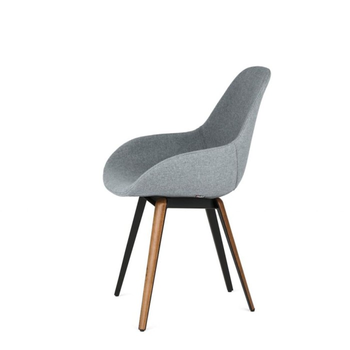 Krzesło SLICE DIMPLE POP wełna ciemny szary - Kubikoff