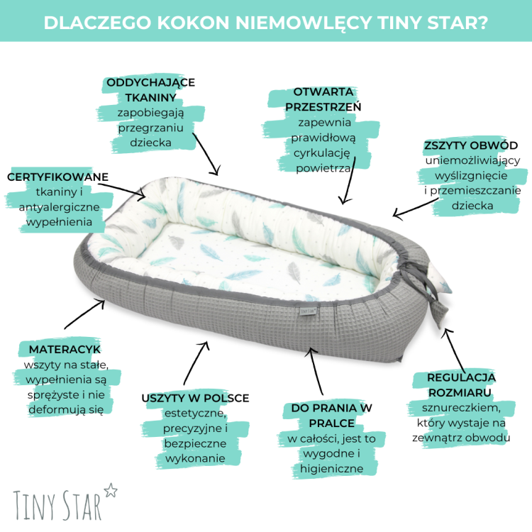 Kokon niemowlęcy CONFETTI - Tiny Star
