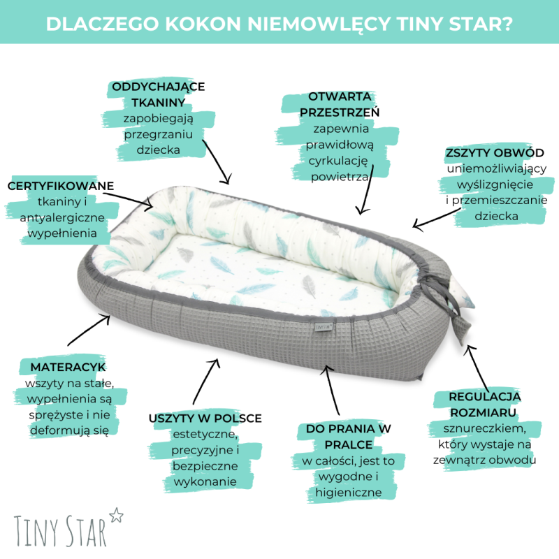 Kokon niemowlęcy CONFETTI - Tiny Star
