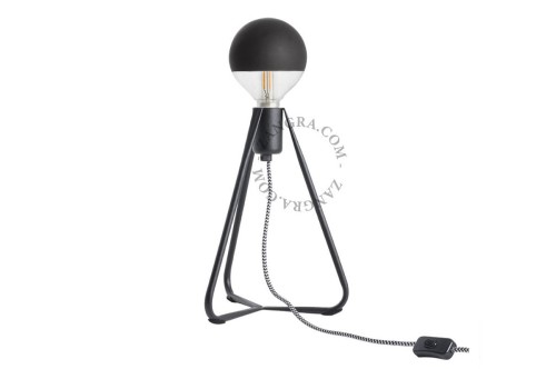 Lampa stołowa METAL TRIPOD czarna - Zangra