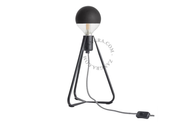 Lampa stołowa METAL TRIPOD czarna - Zangra