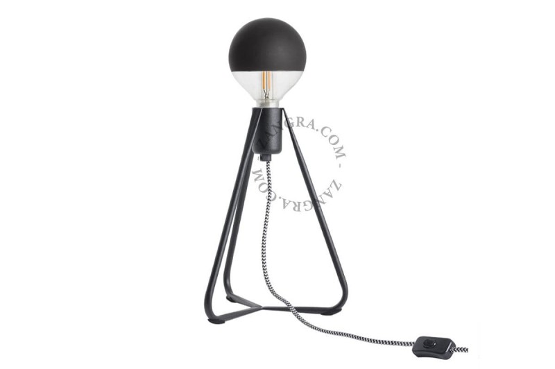 Lampa stołowa METAL TRIPOD czarna - Zangra