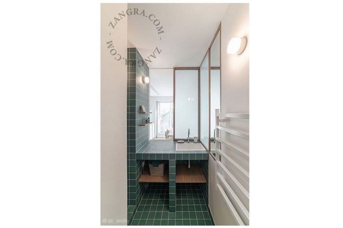 Wodoodporna lampa ścienna 017 biała - Zangra