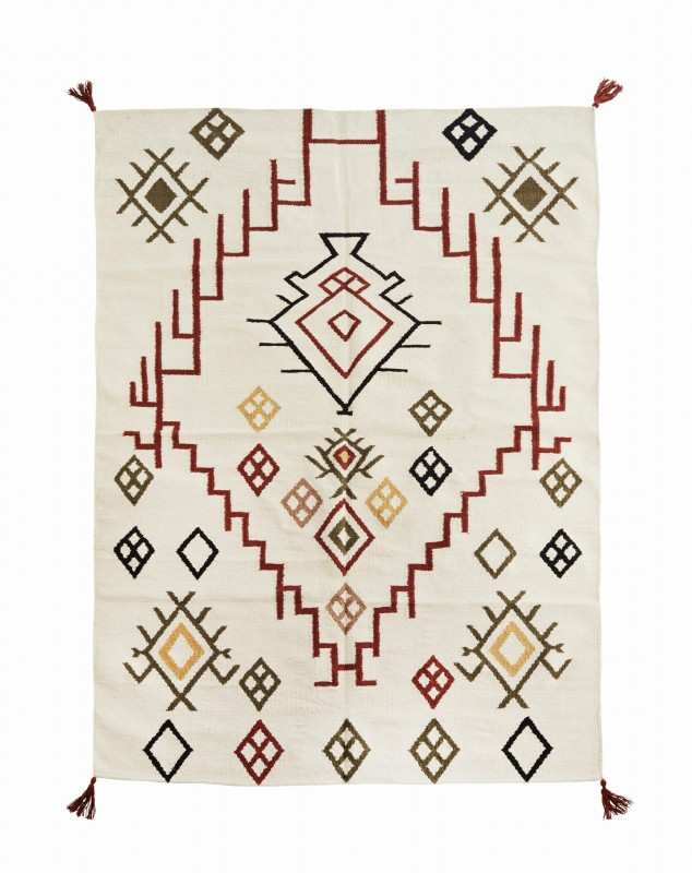 Ręcznie tkany dywanik bawełniany INDIAN Madam Stoltz
