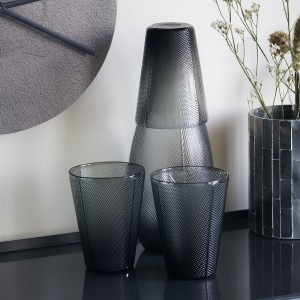 karafka ze szklanką MILO  szary - House Doctor