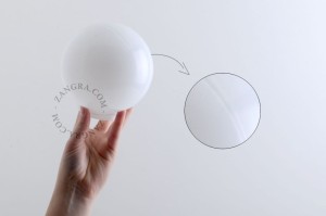 Lampa porcelanowa czarna, klosz 003 opal szkło - Zangra