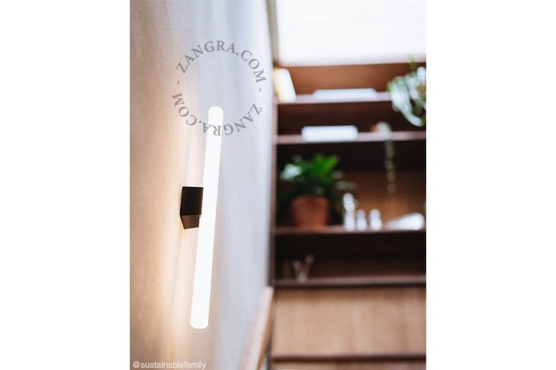Lampa STICK czarna  podstawa + żarówka LED 50cm - Zangra