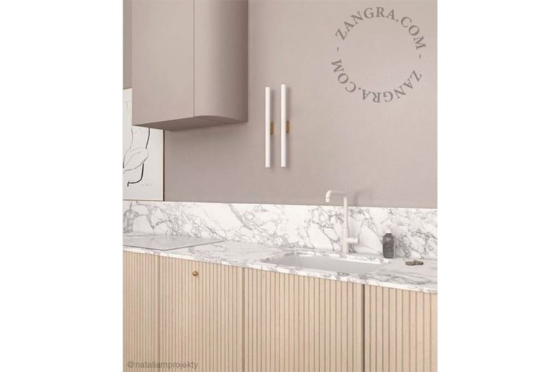Lampa STICK biała podstawa + żarówka LED 50 cm - Zangra