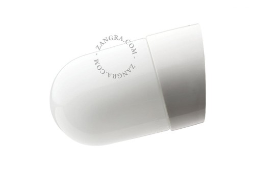 Wodoodporna lampa ścienna klosz 018 szkło opalowe - Zangra