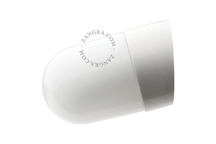 Wodoodporna lampa ścienna klosz 018 szkło opalowe - Zangra