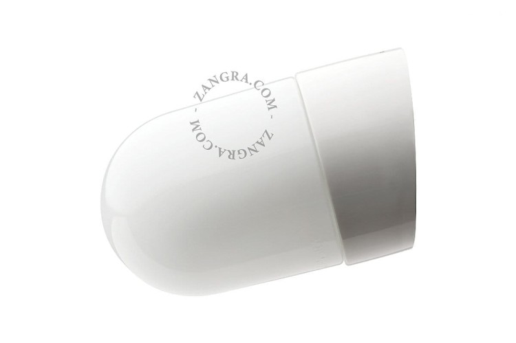 Wodoodporna lampa ścienna klosz 018 szkło opalowe - Zangra