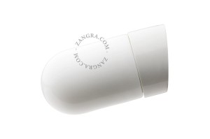 Wodoodporna lampa ścienna  klosz 009 szkło opalowe - Zangra
