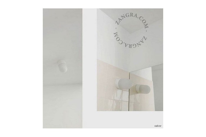 Wodoodporna lampa ścienna  klosz 009 szkło opalowe - Zangra