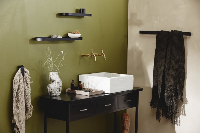 Półka łazienkowa SOTRA czarna - Nordal