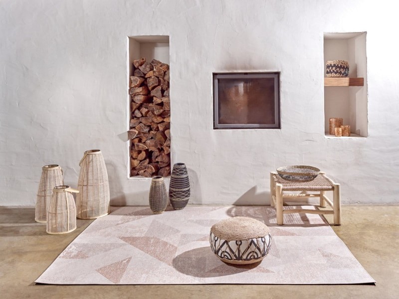 Wazon ZAZOU bambus trawa morska czarny beż Pomax