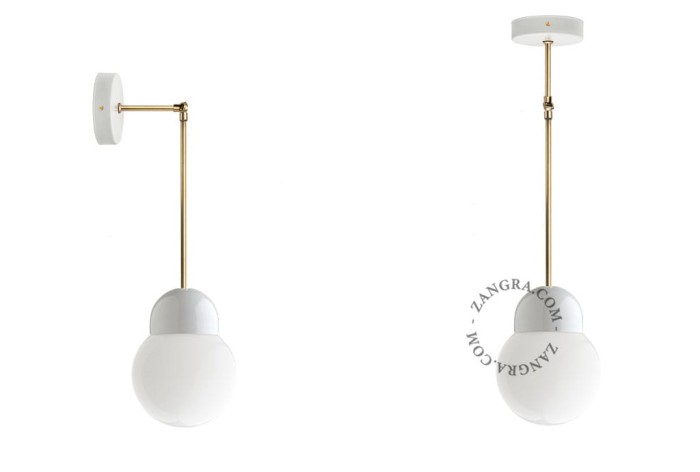 Lampa porcelaniwa biała 006 - Zangra