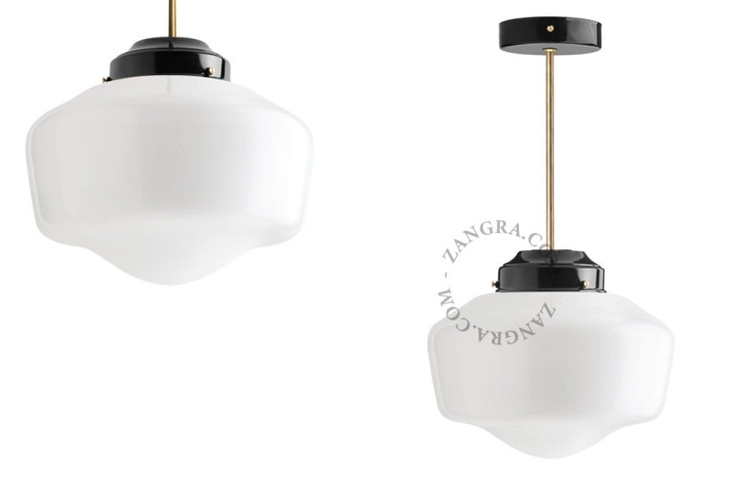 Lampa sufitowa .b.go.002 czarny/mosiądz - Zangra
