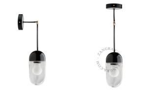 Porcelanowa lampa 036 004 czarna - Zangra