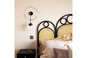 Porcelanowa lampa 036 004 czarna - Zangra