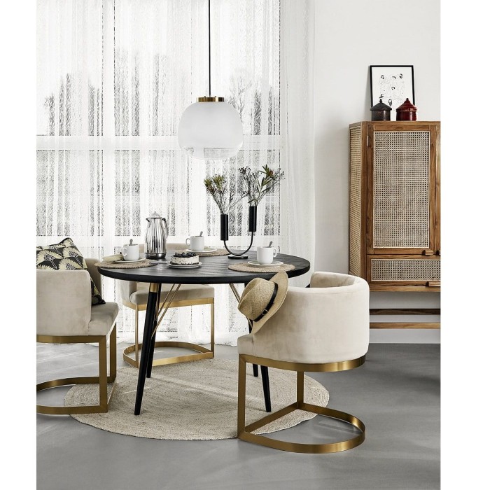 Stół okrągły BLACK WOOD - Nordal