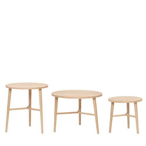 Zestaw 3 stolików OAK /FSC NATURE SOFT - Hübsch