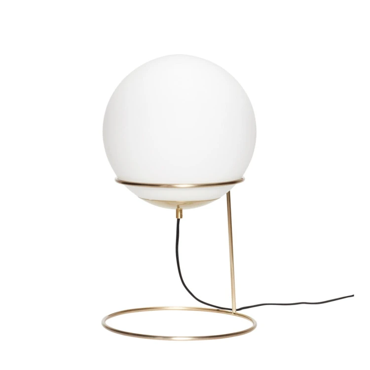 Lampa podłogowa BALL FRAME ONE mosiężna - Hübsch