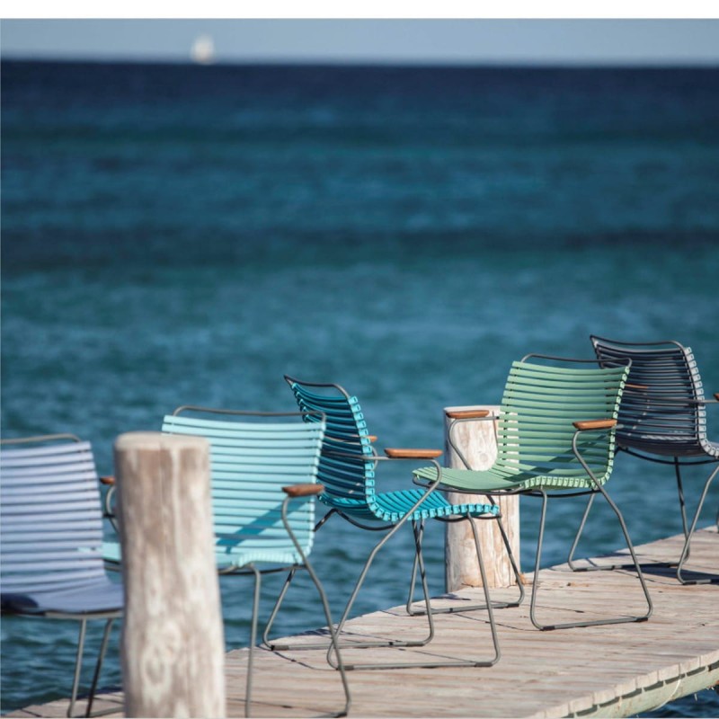 Krzesło CLICK z podłokietnikami czarne - HOUE