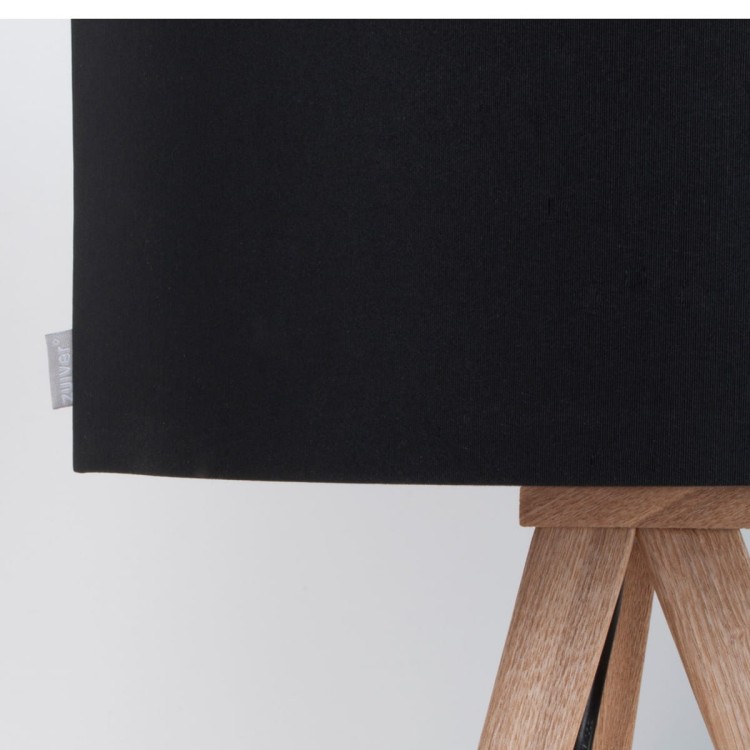 Lampa stołowa TRIPOD WOOD czarna - Zuiver