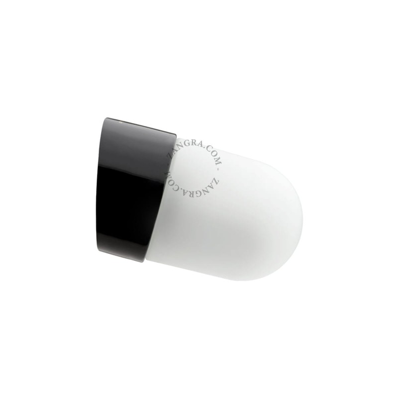 Kinkiet łazienkowy porcelanowy 007 czarny - Zangra