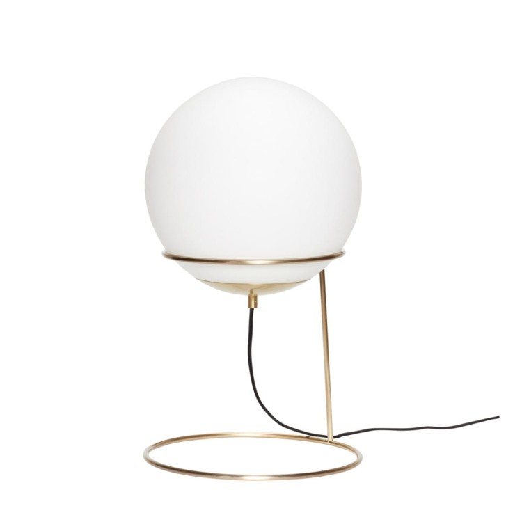 Lampa podłogowa BALL FRAME ONE mosiężna - Hübsch