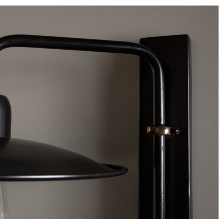 Lampa ścienna FOUK czarna - Dutchbone