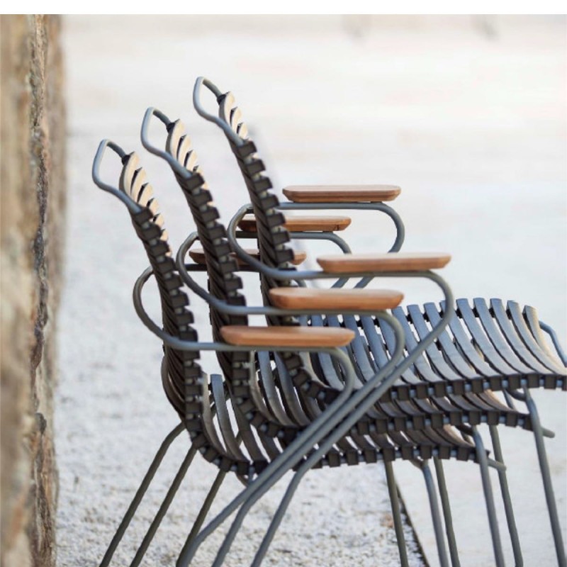 Krzesło CLICK z podłokietnikami czarne - HOUE