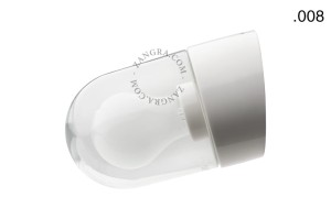 Lampa łazienkowa porcelanowa klosz 008 przezroczyste szkło. - Zangra