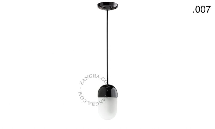 Lampa porcelanowa czarna 007-Zangra
