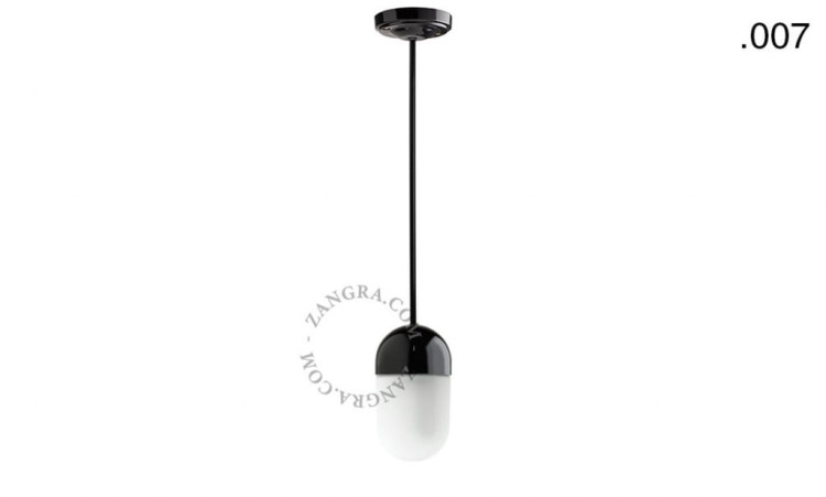 Lampa porcelanowa czarna 007-Zangra