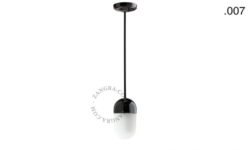 Lampa porcelanowa czarna 007-Zangra
