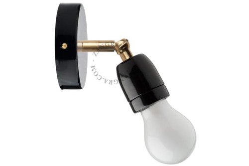 Kinkiet z czarnej porcelany 036 - Zangra