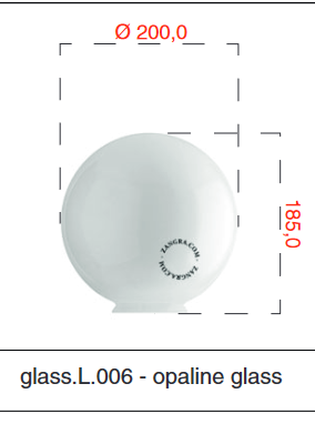 Lampa ze szkła i mosiądzu L.006- Zangra
