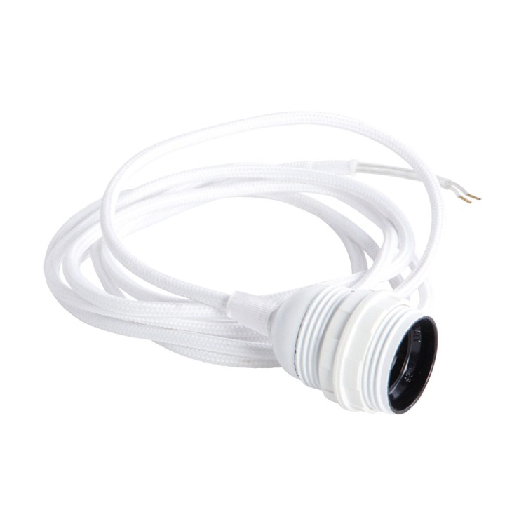 Kabel z oprawką E27 biały - House Doctor