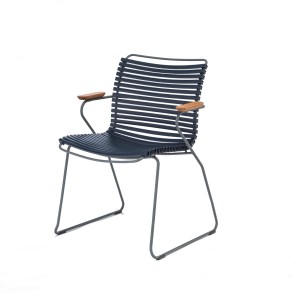 Krzesło CLICK z podłokietnikami czarne - HOUE