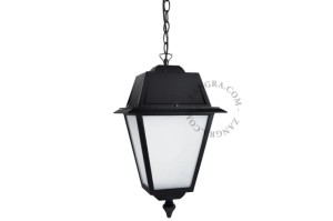 Aluminiowa lampa wisząca,satynowe szkło- Zangra