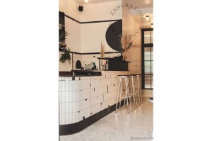 Lampa łazienkowa porcelanowa 005 czarna - Zangra