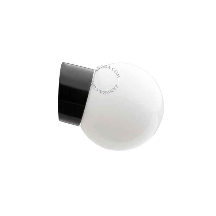 Kinkiet łazienkowy porcelanowy klosz 006 szkło opalowe - Zangra